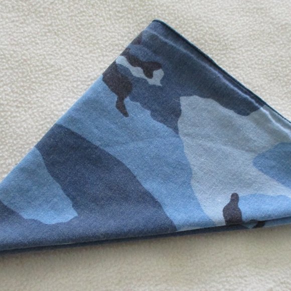 Vintage Accessories 32 Vtg 199s Blue Camo Cotton Bandana Poshmark